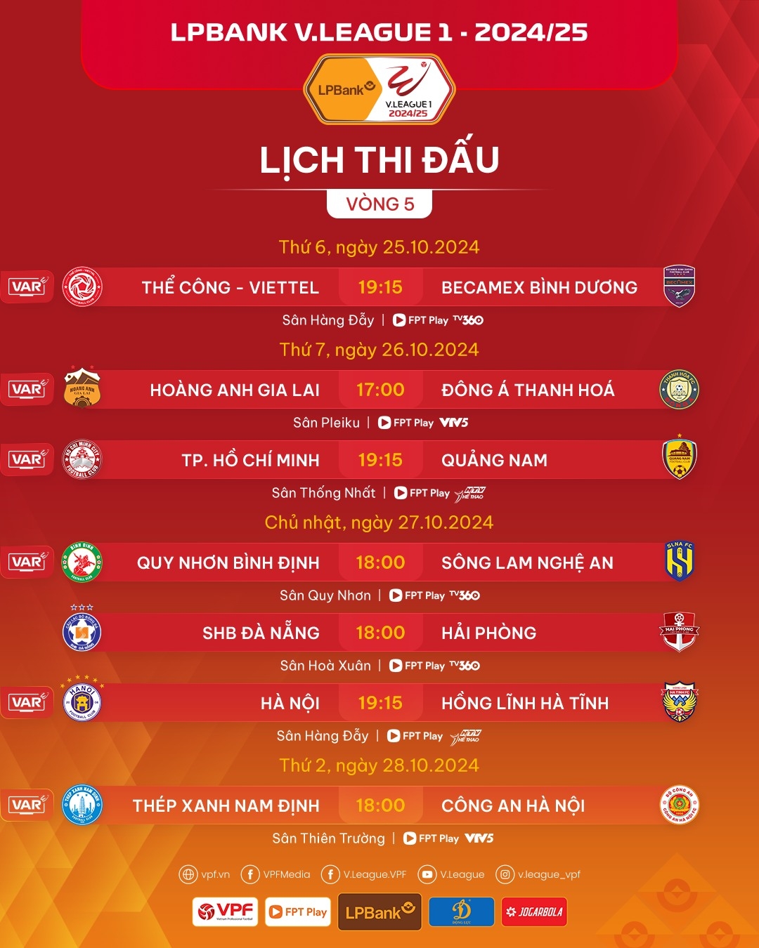 Lợi ích của lịch thi đấu V-League